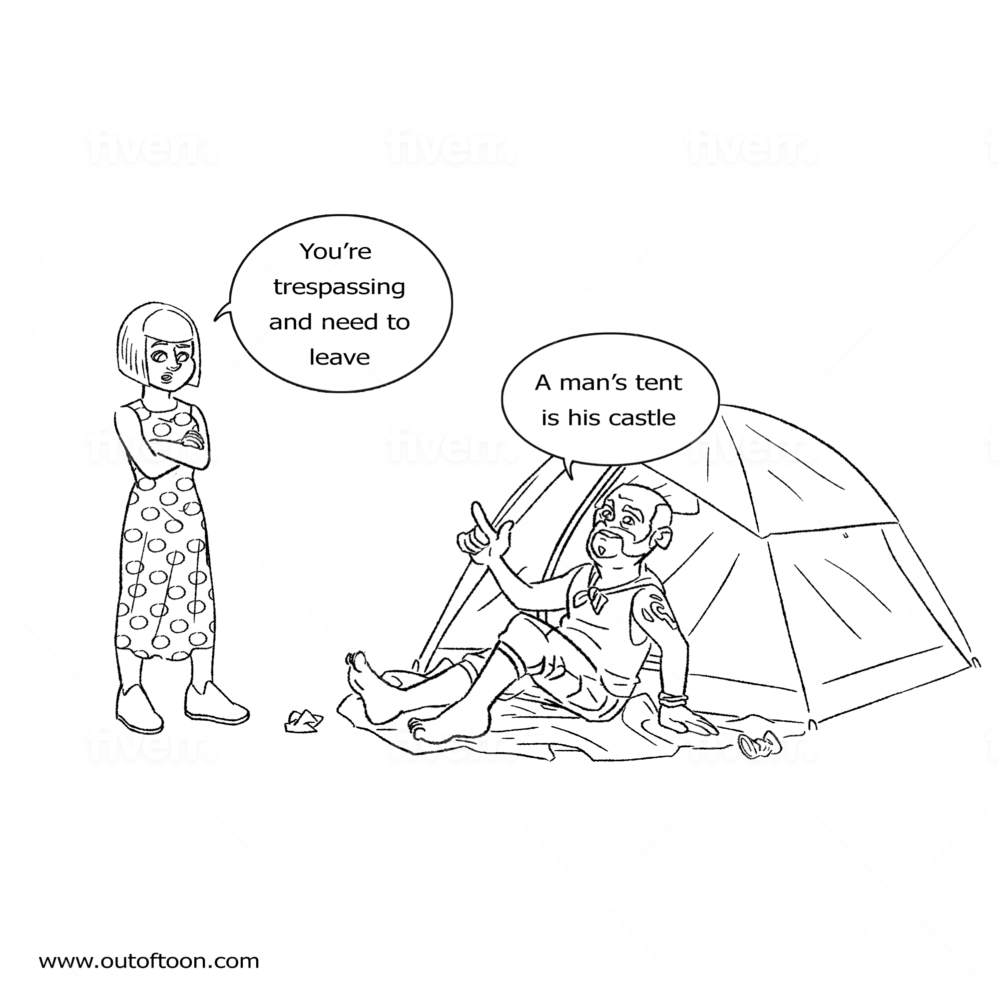 Castle Tent political cartoon